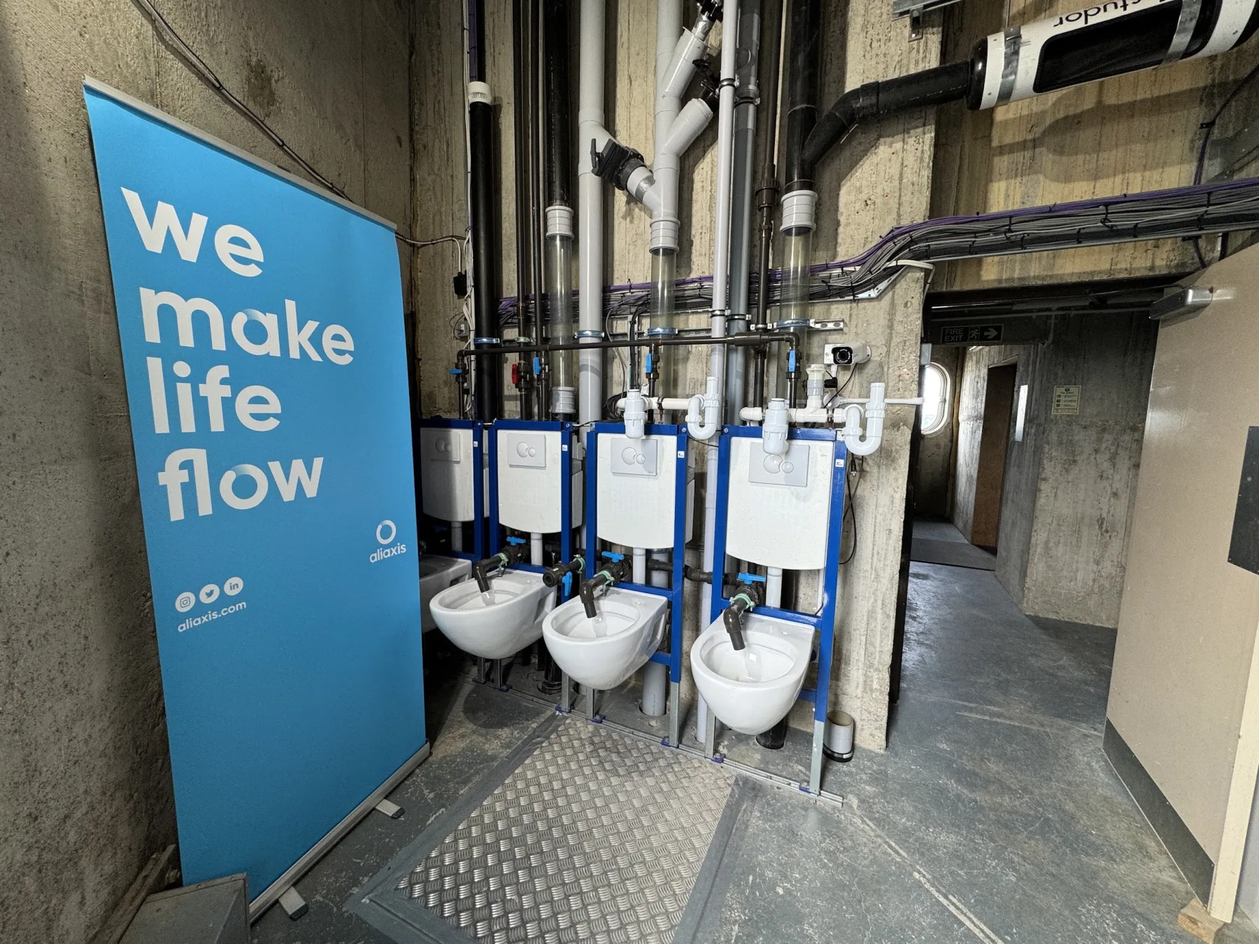 High-rise drainage flush testing station