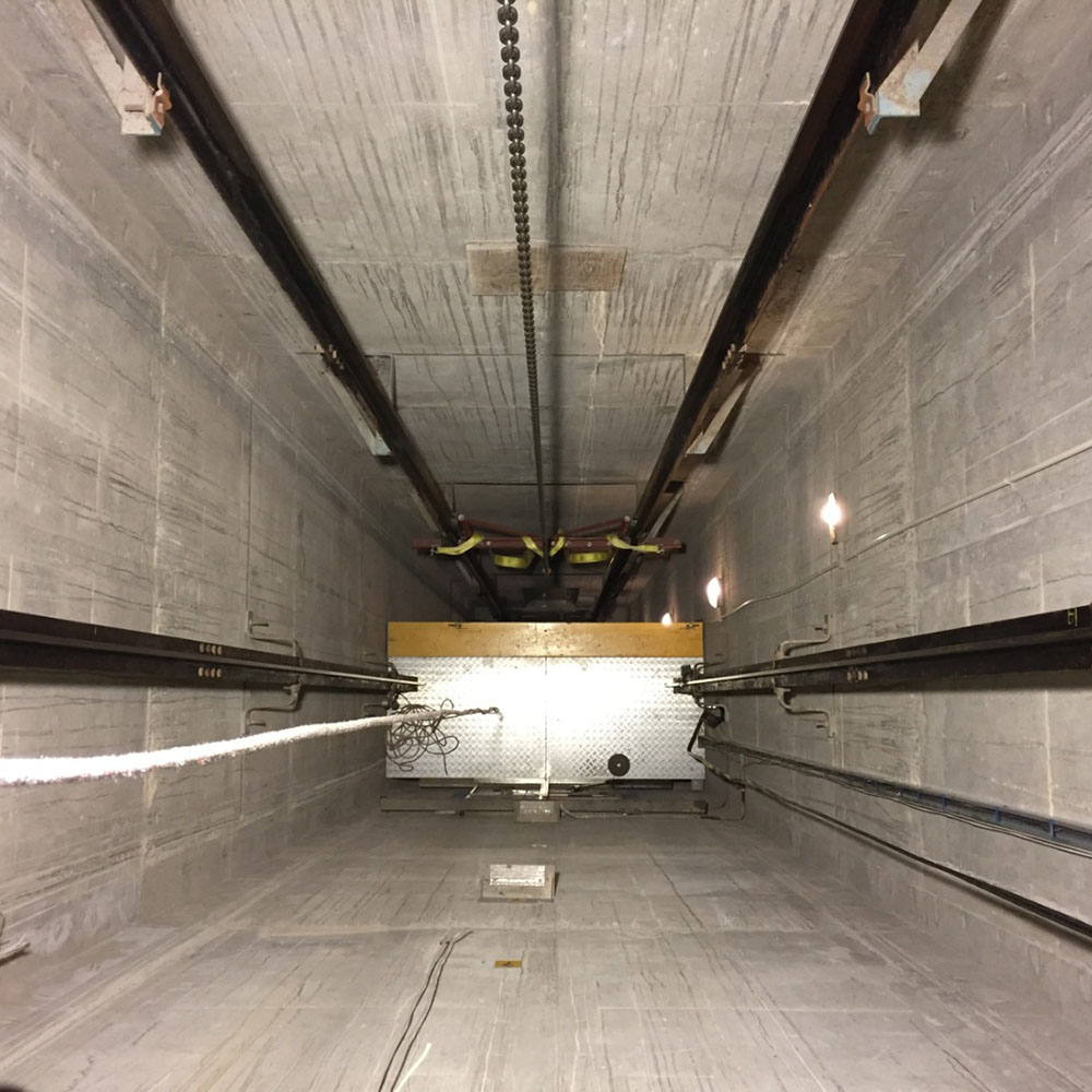 Drop testing shaft